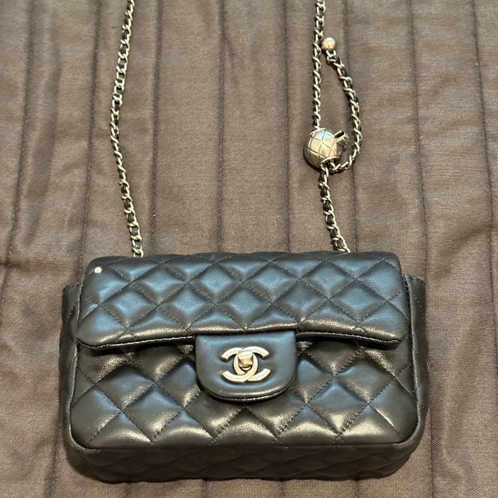 Black Quilted Leather Bag